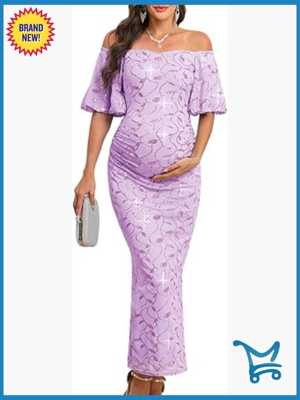 Off Shoulder Sequin Maxi Dress Elegant Ruched Bodycon Formal Evening Gown